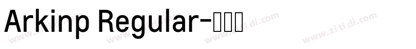 Arkinp Regular字体转换